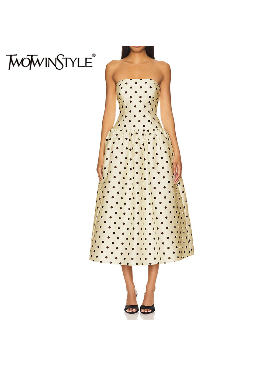 Linen Dress Wrap - TWOTWINSTYLE Solid Slimming Spliced Wave Point