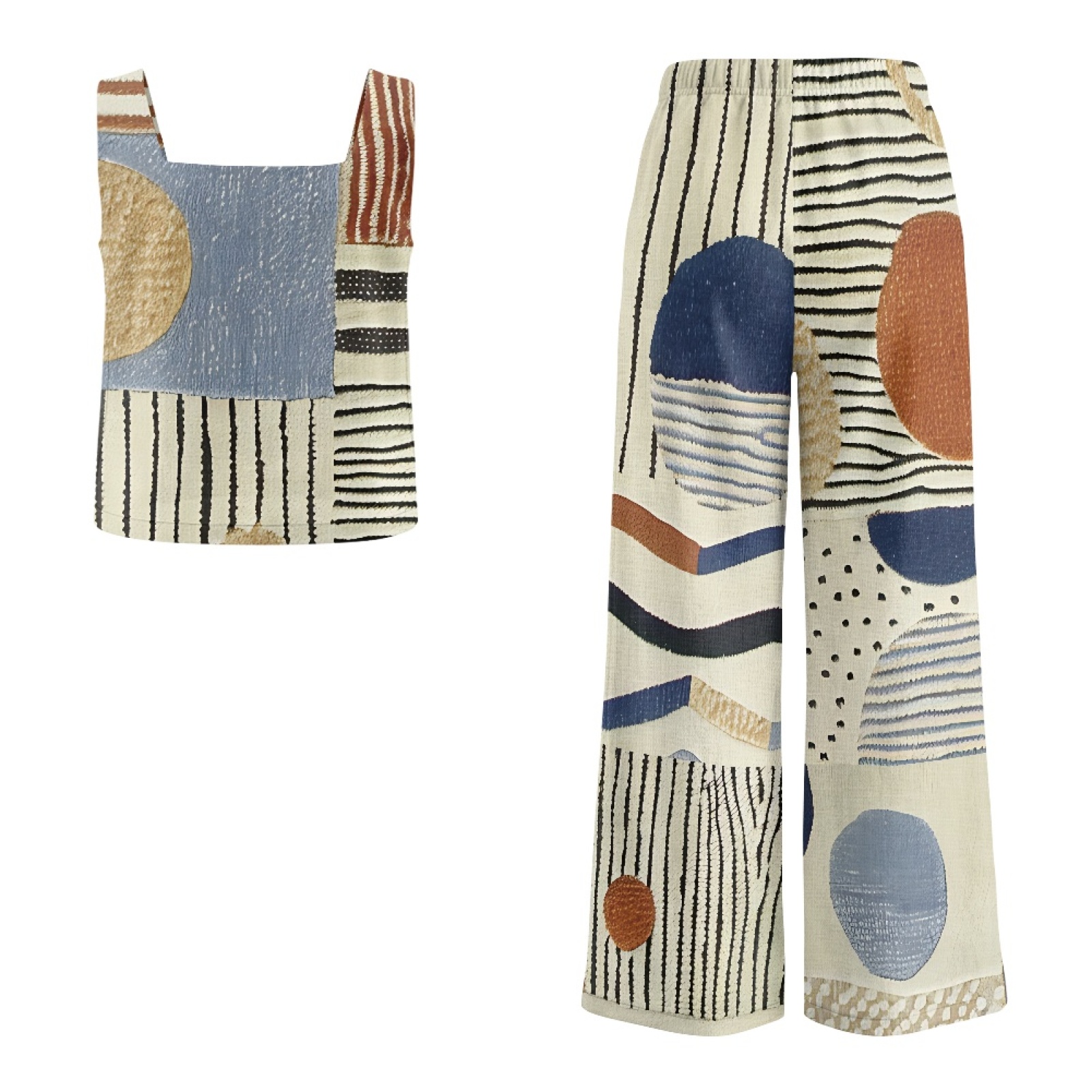 INSTANTARTS Women’s Linen Vest - Linen Pant Wide 리뷰 및 가격