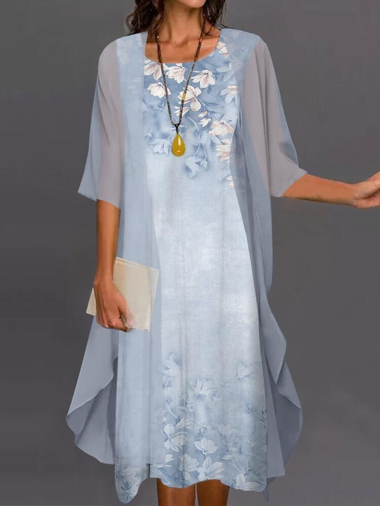 Summer Elegant Dress Two-piece - Romper Floral Print 리뷰 및 가격