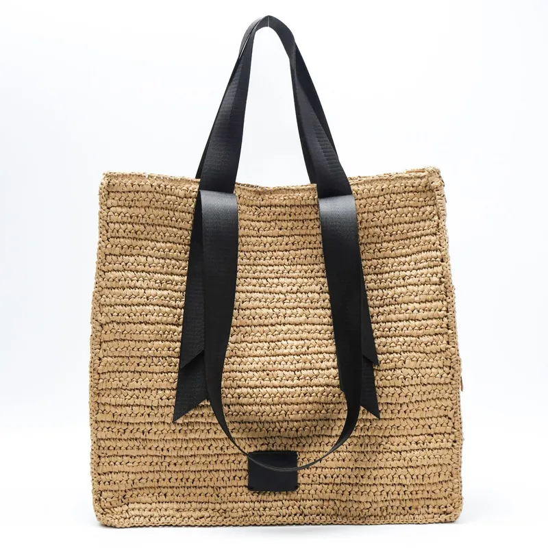 Retro hand-woven straw shoulde - Tote Bag Beach 리뷰 및 가격