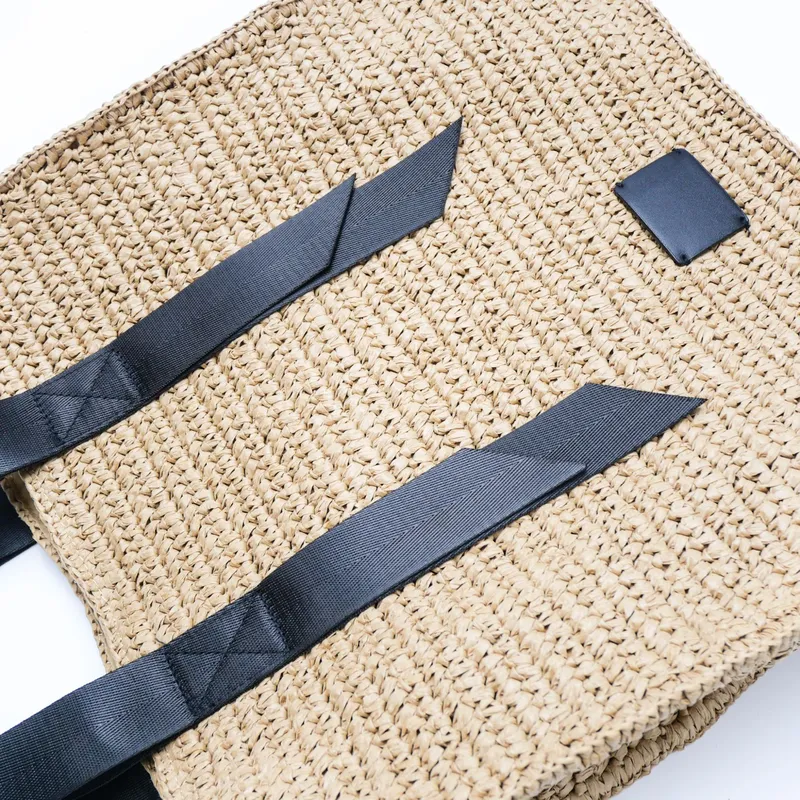 Retro hand-woven straw shoulde - Tote Bag Beach 리뷰 및 가격