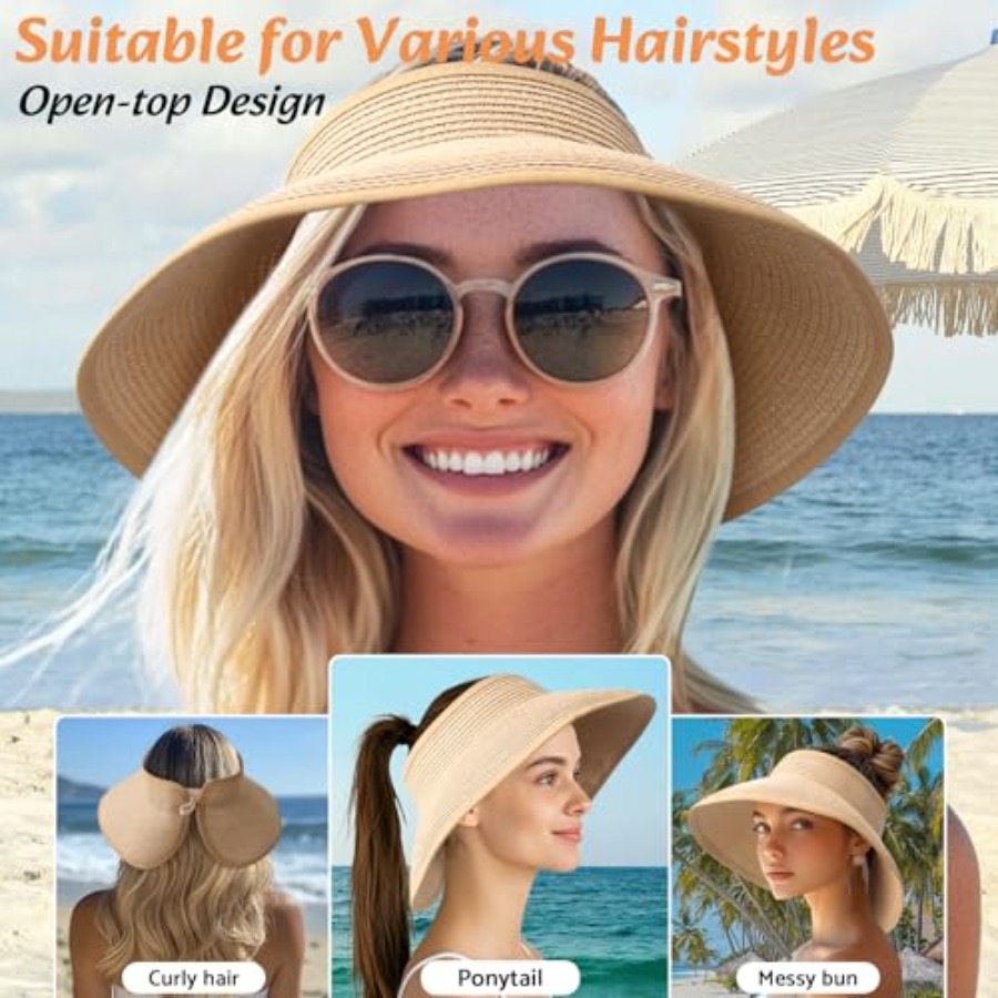 Sun Visor Hats for Women Wide  - Hat Floppy Wide 리뷰 및 가격