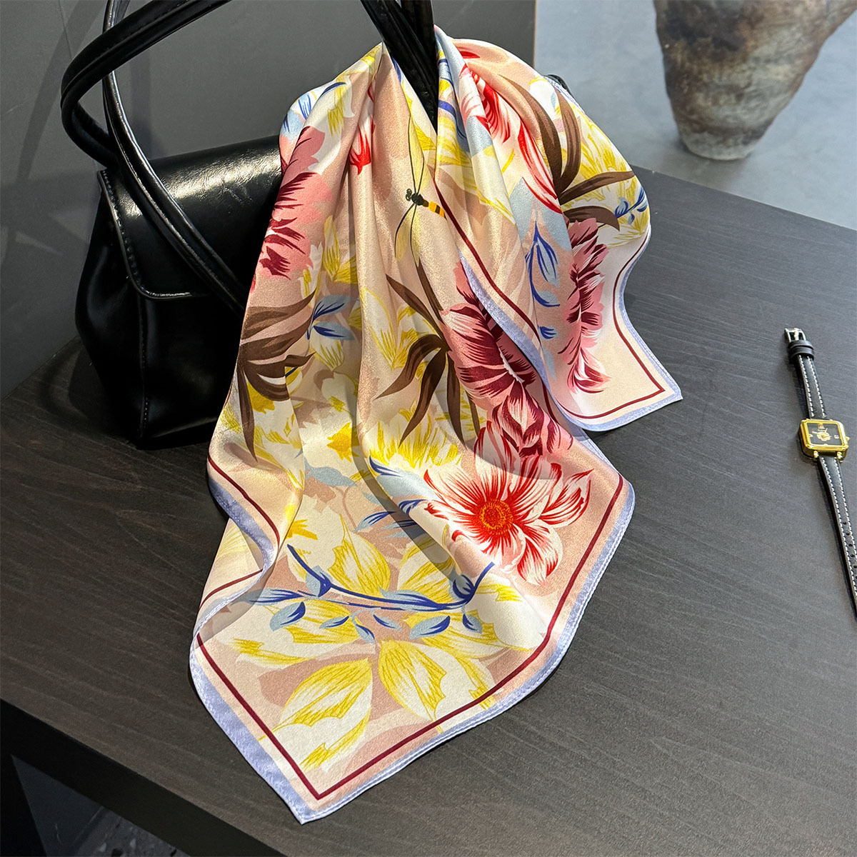 New 100% Silk Square Scarf for - Headband Summer Knit 리뷰 및 가격