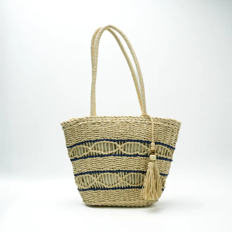 Hollow-Shoulder Straw Tote Bag - Tote Bag Beach 리뷰 및 가격