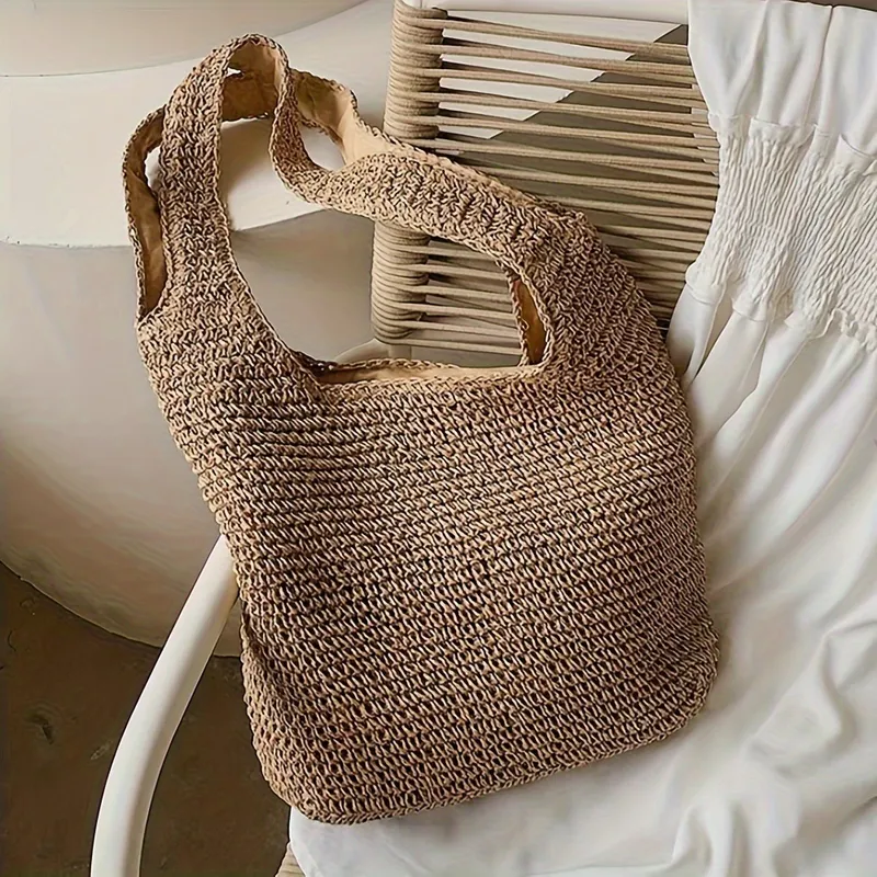High-end hand-woven straw tote - Tote Bag Beach 리뷰 및 가격