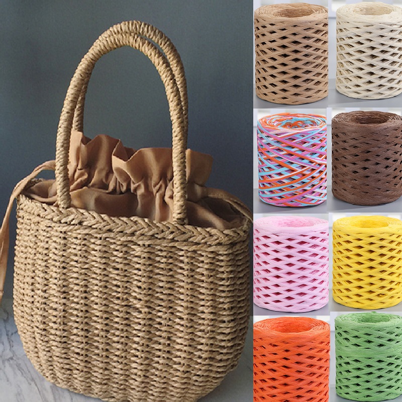 200m Natural Raffia Straw Yarn - Crochet Bag Raffia 리뷰 및 가격