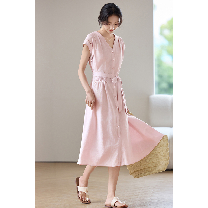 SENTUBILA Women's Midi Pink Dr - Linen Dress Wrap 리뷰 및 가격
