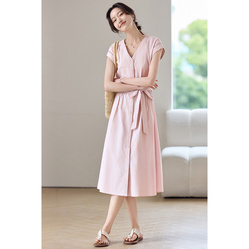 SENTUBILA Women's Midi Pink Dr - Linen Dress Wrap 리뷰 및 가격