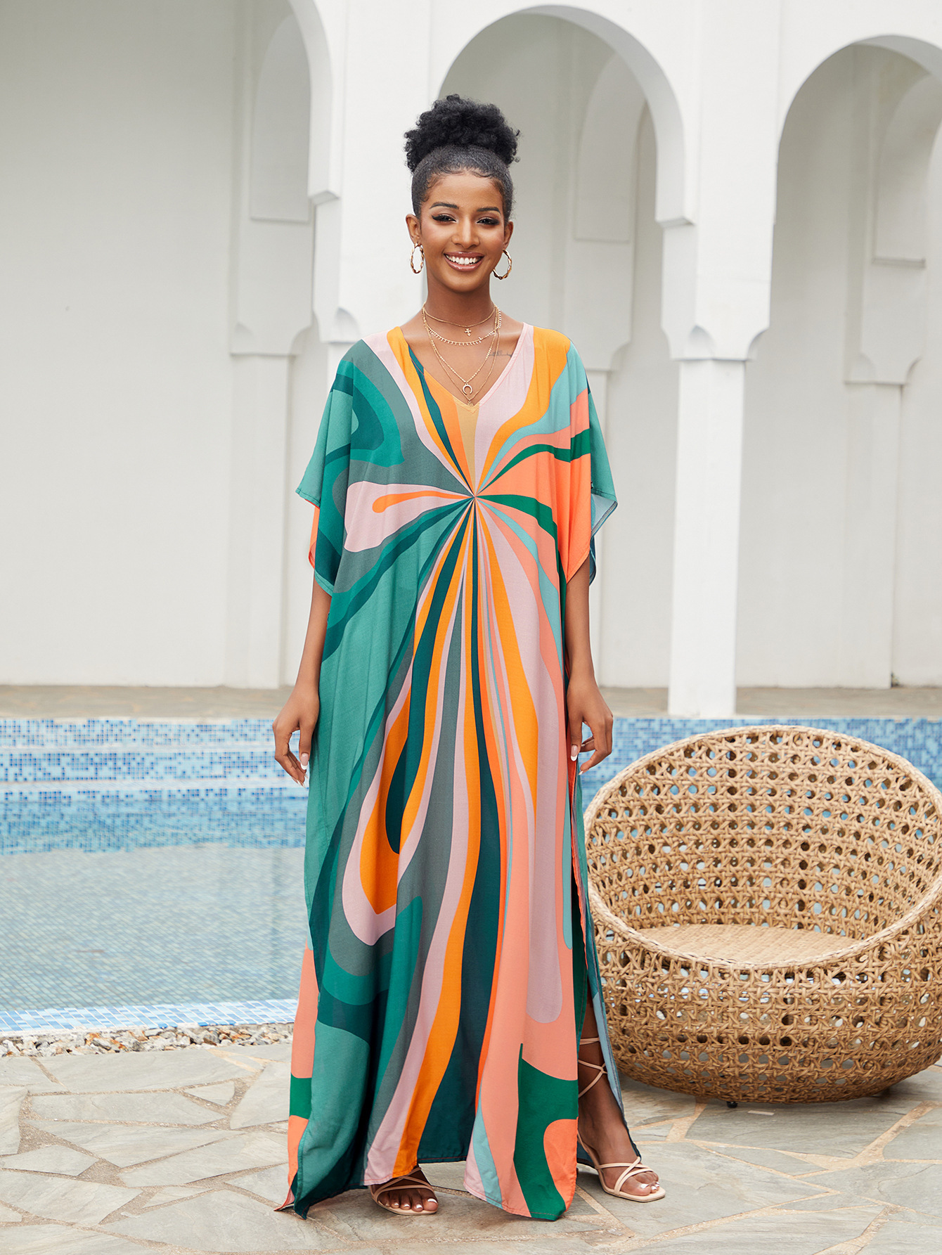 Women Beach Cover Up Loose Kaf - Cover Up Kaftan 리뷰 및 가격